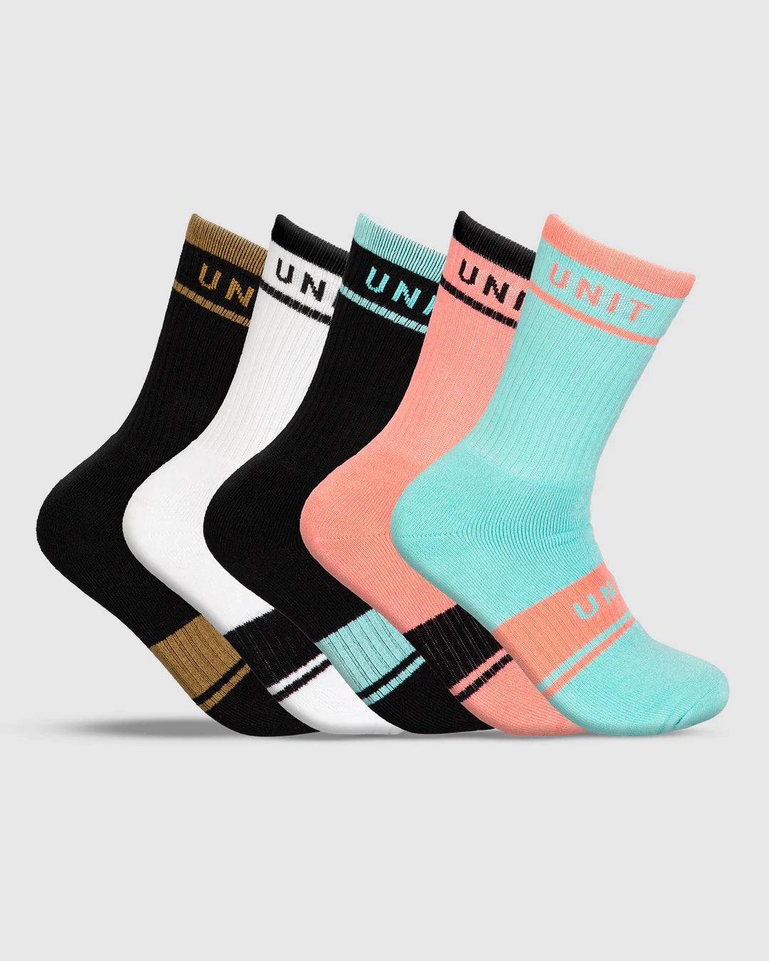Unit Ladies Bamboo Crew Work Socks 5 Pack