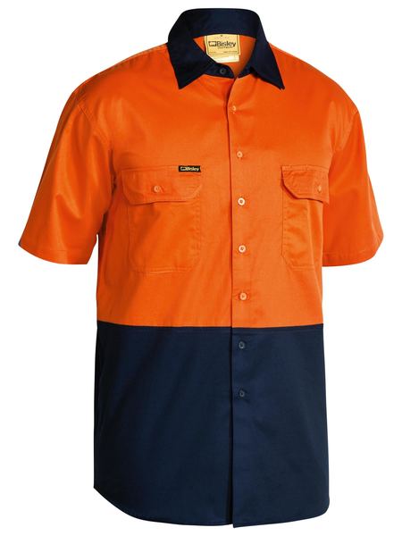 Bisley Hi Vis Cool Lightweight Drill Shirt Short Sleeve
