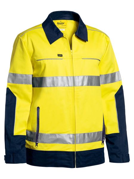 Bisley Mens Taped Liquid Repellent Cotton Drill Jacket