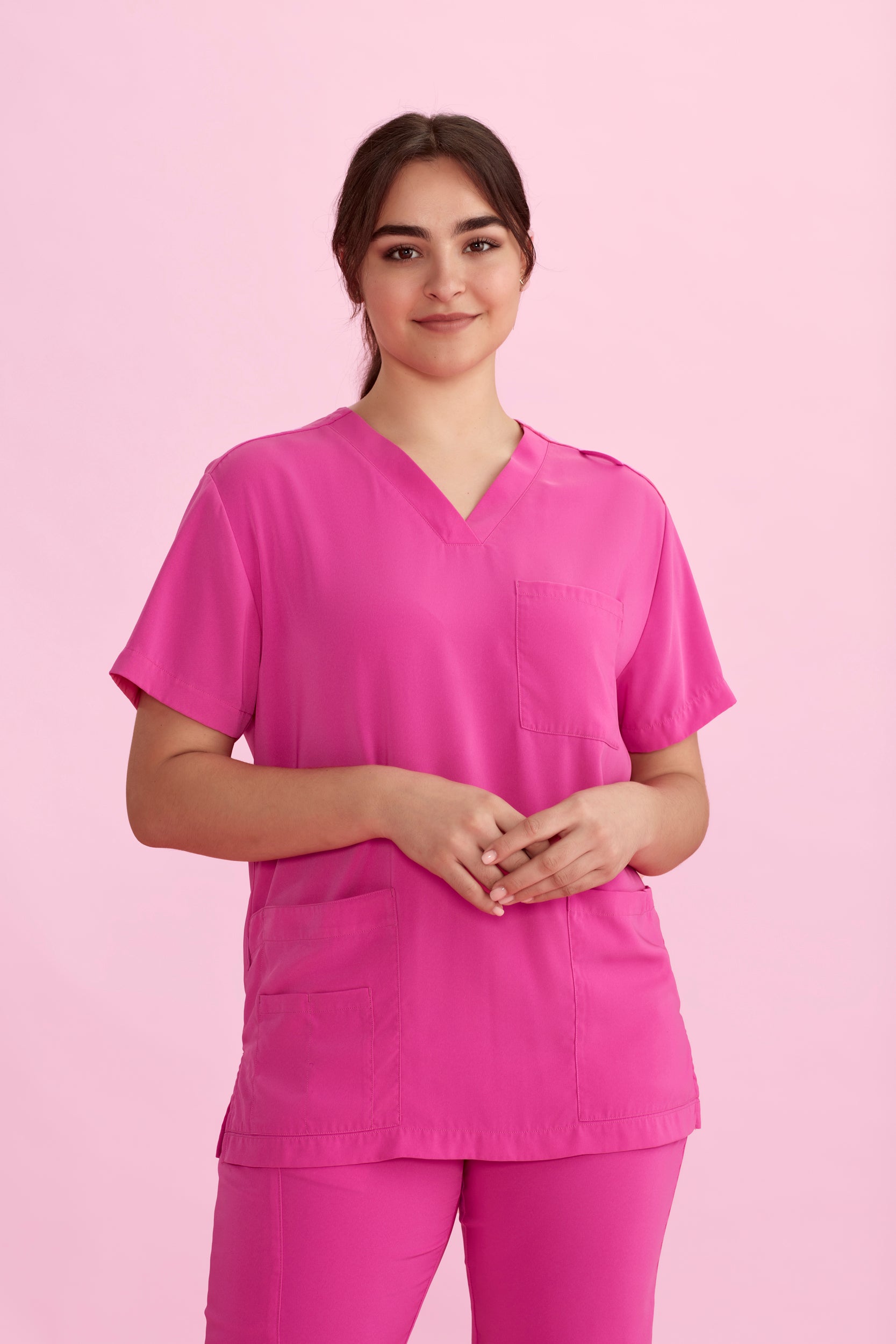 Biz Care Unisex V-neck Scrub Top NBCF Charity