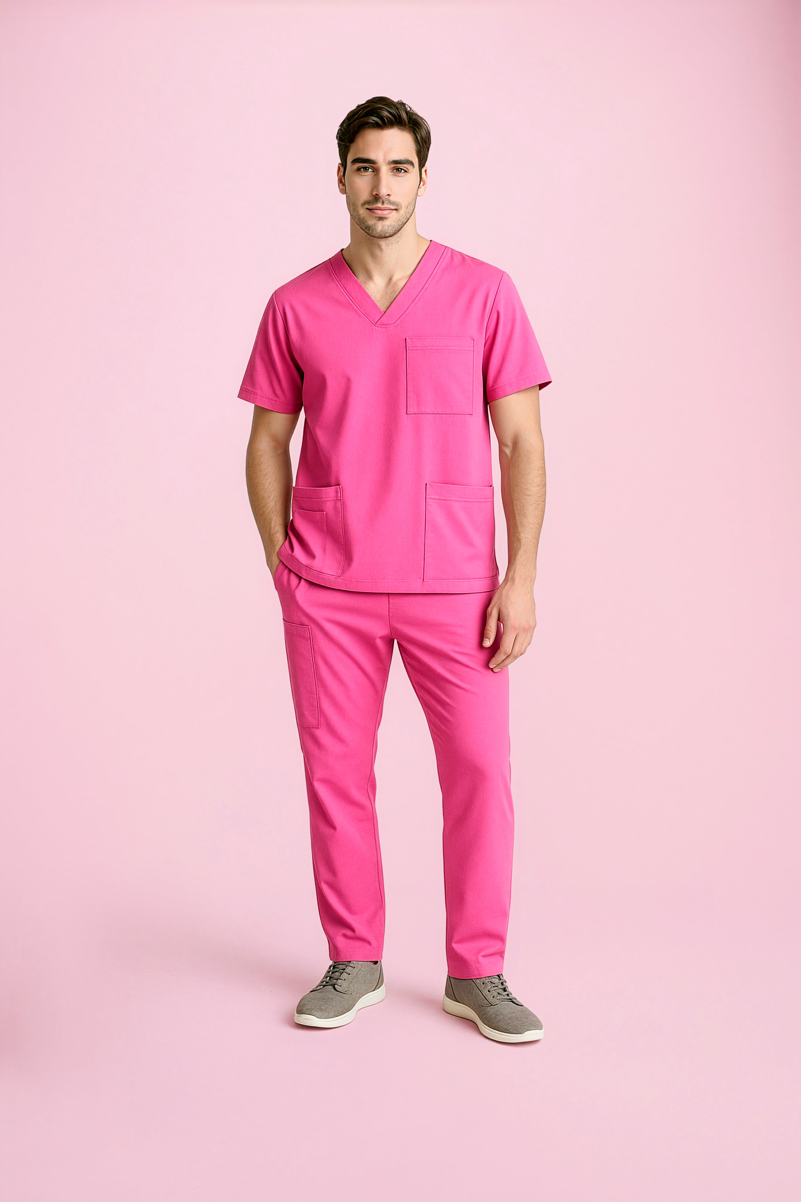 Biz Care Unisex V-neck Scrub Top NBCF Charity