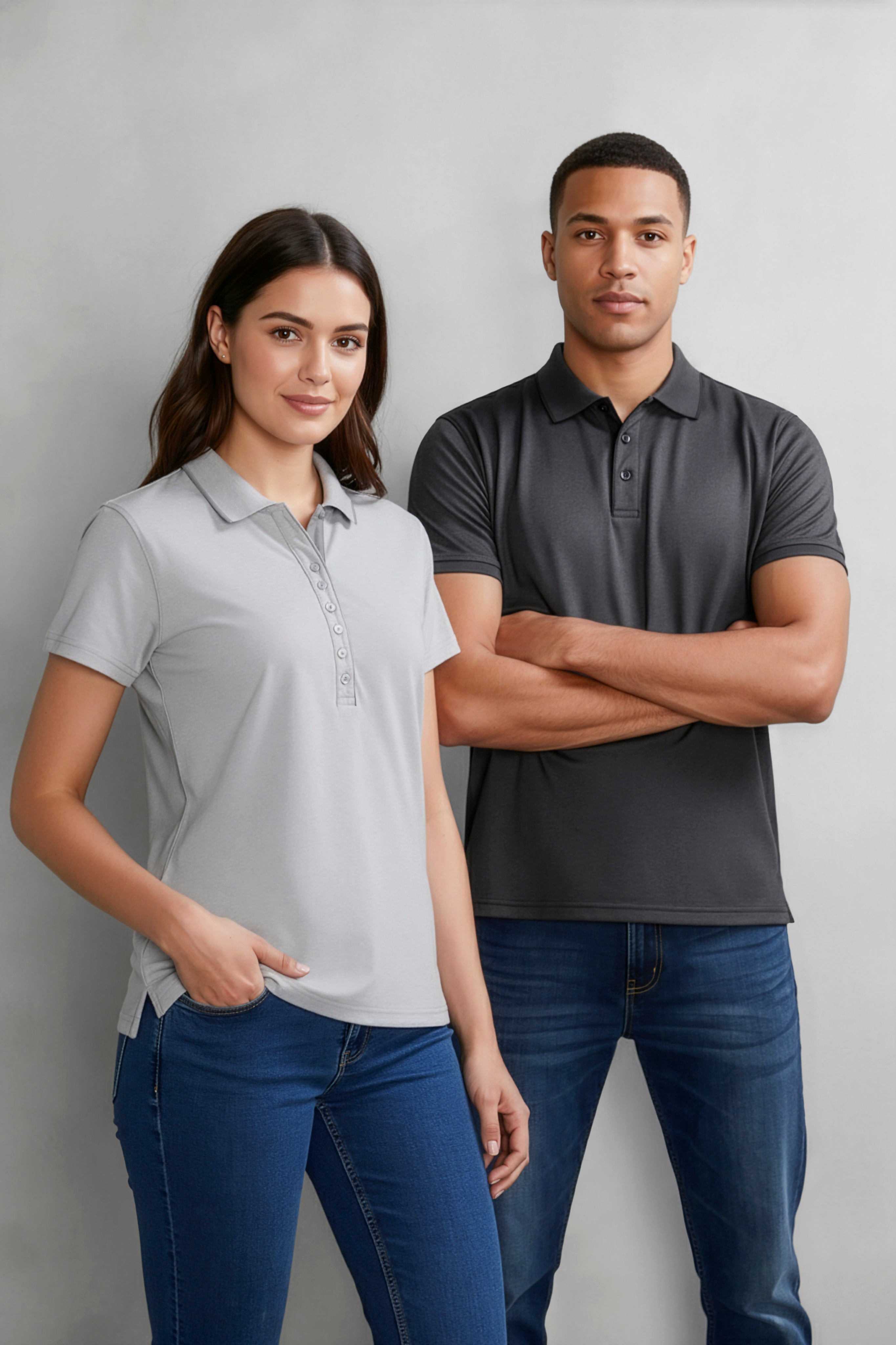Biz Collection Mens Shadow Polo