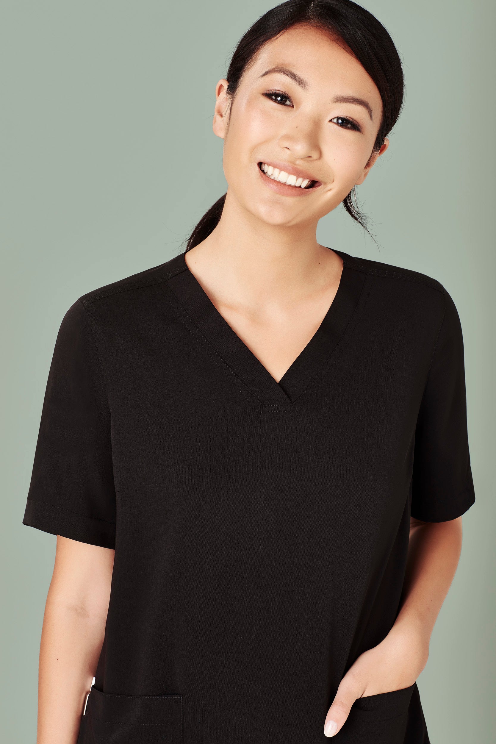 Biz Care Avery Ladies Easy Fit V Neck Scrub Top