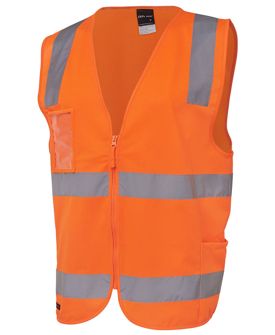 JBs 6DNSZ Hi Vis Taped Zip Safety Vest