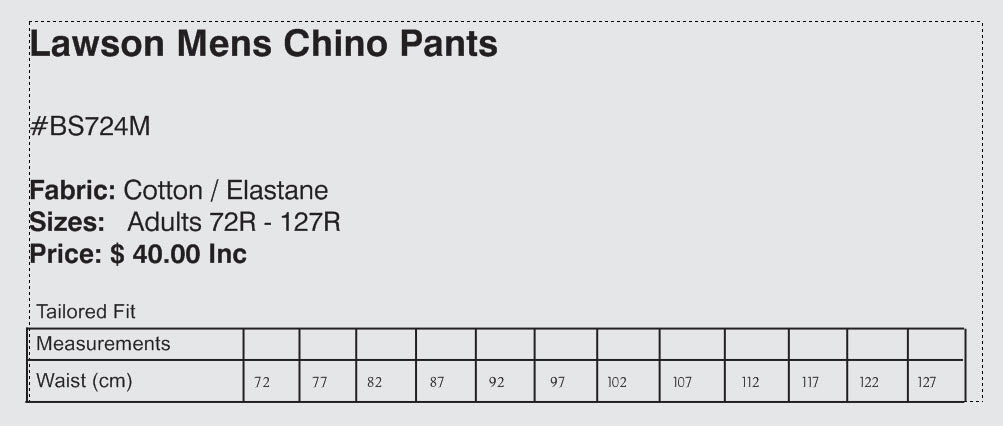 Kincumber High School Boys Chino Pants