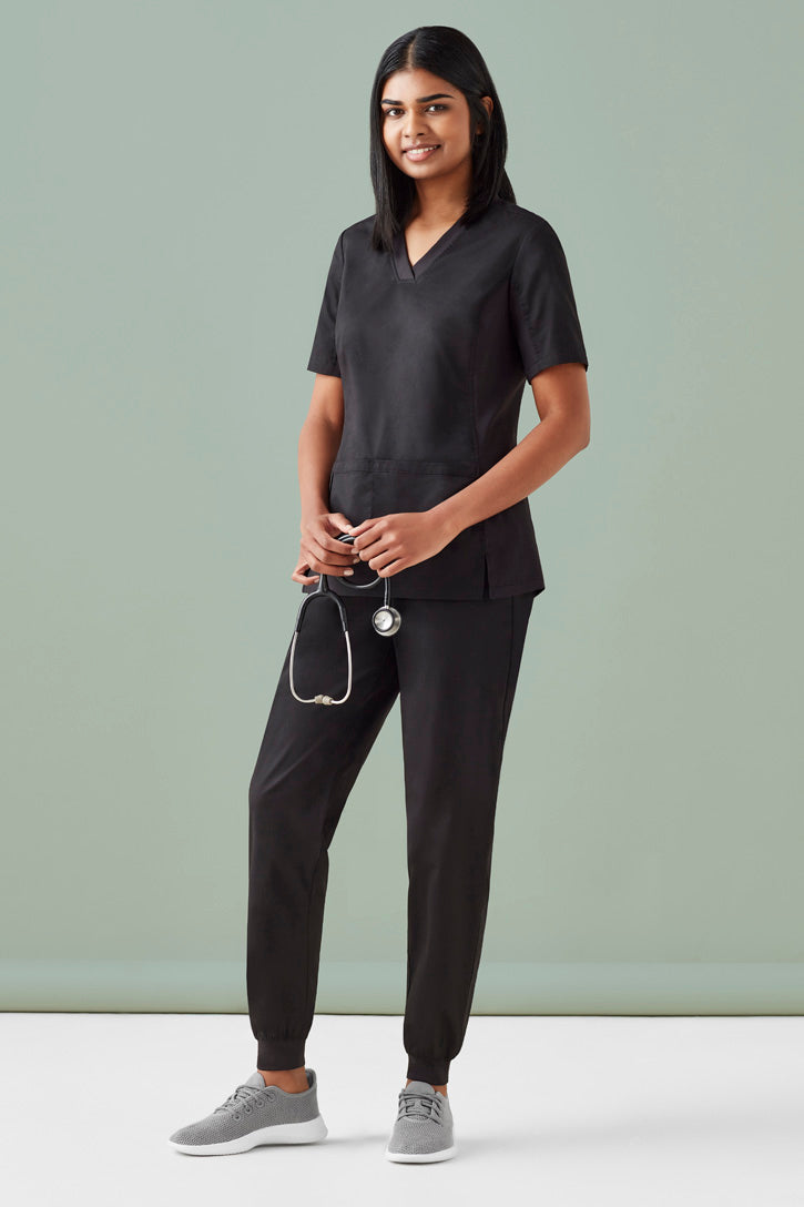 Biz Care Riley Ladies V-neck Stretch Scrub Top