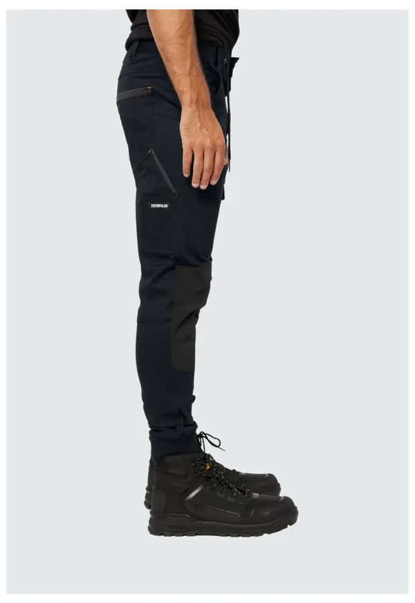 CAT Mens Cuffed Dynamic Elastic Waist Work Pant
