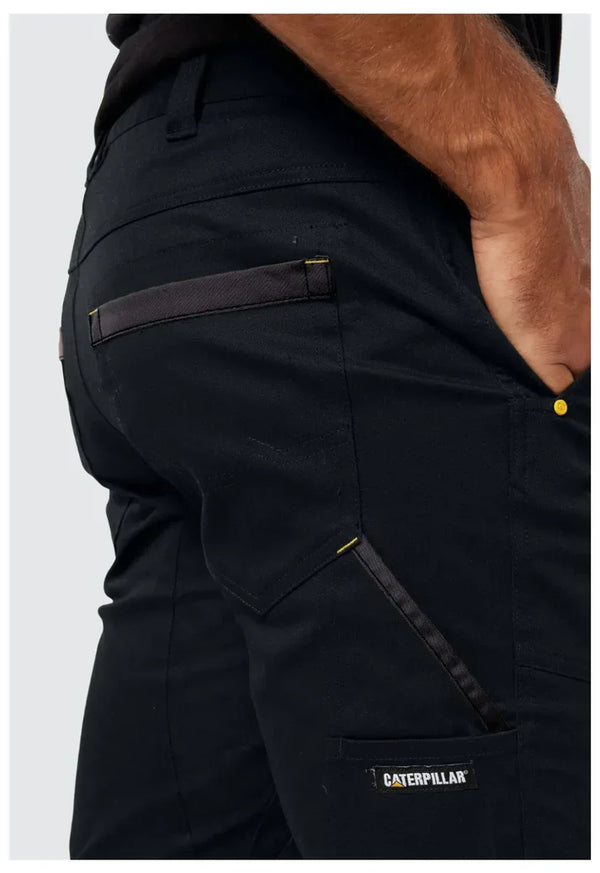 CAT Mens Cuffed Dynamic Elastic Waist Work Pant