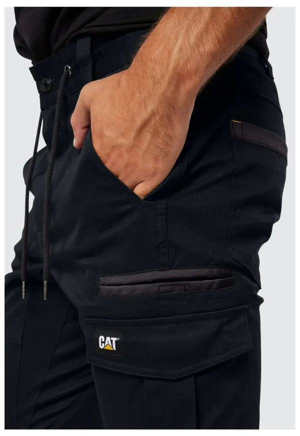 CAT Mens Cuffed Dynamic Elastic Waist Work Pant