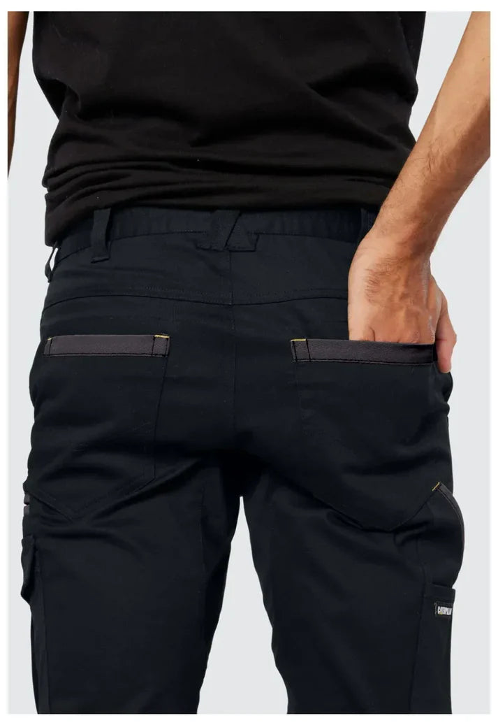 CAT Mens Cuffed Dynamic Elastic Waist Work Pant
