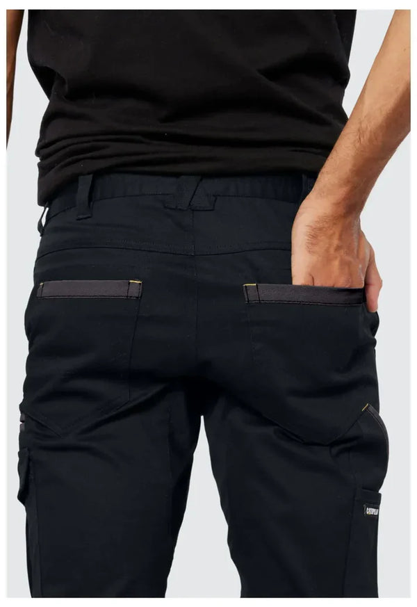 CAT Mens Cuffed Dynamic Elastic Waist Work Pant