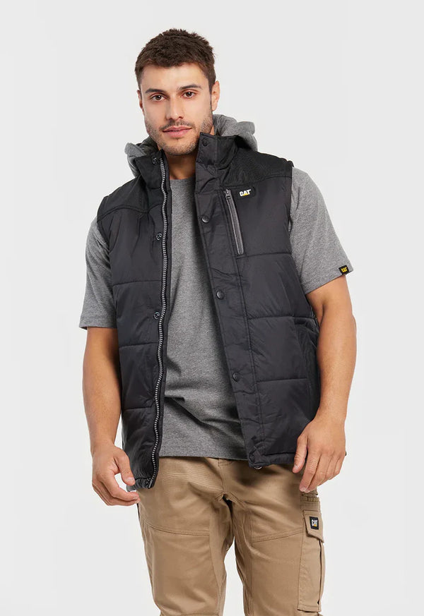 CAT Mens Hooded Work Vest