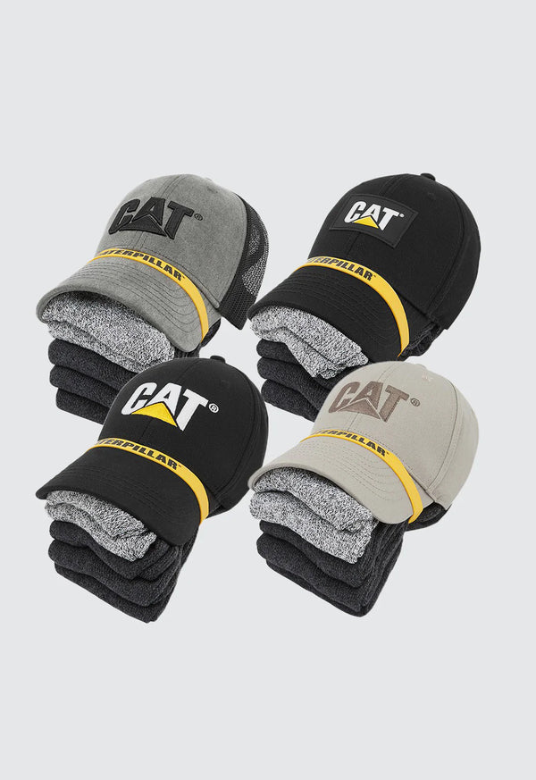 CAT Logo Cap/5 Sock Bundle