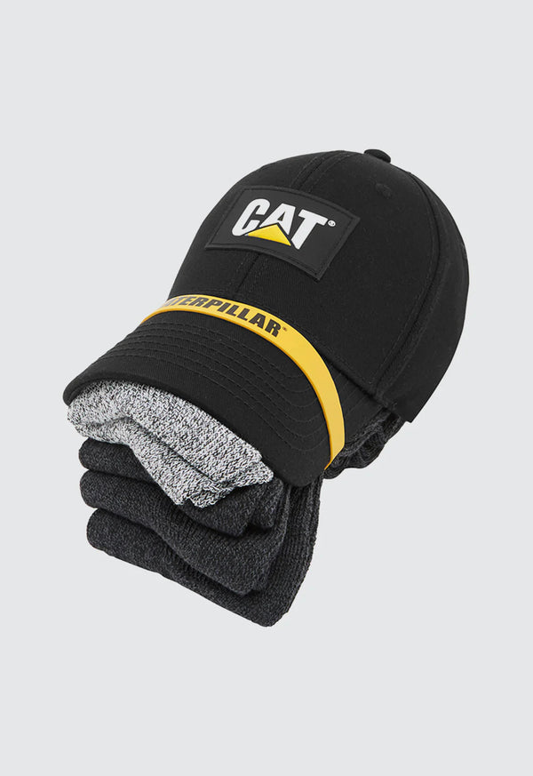 CAT Logo Cap/5 Sock Bundle