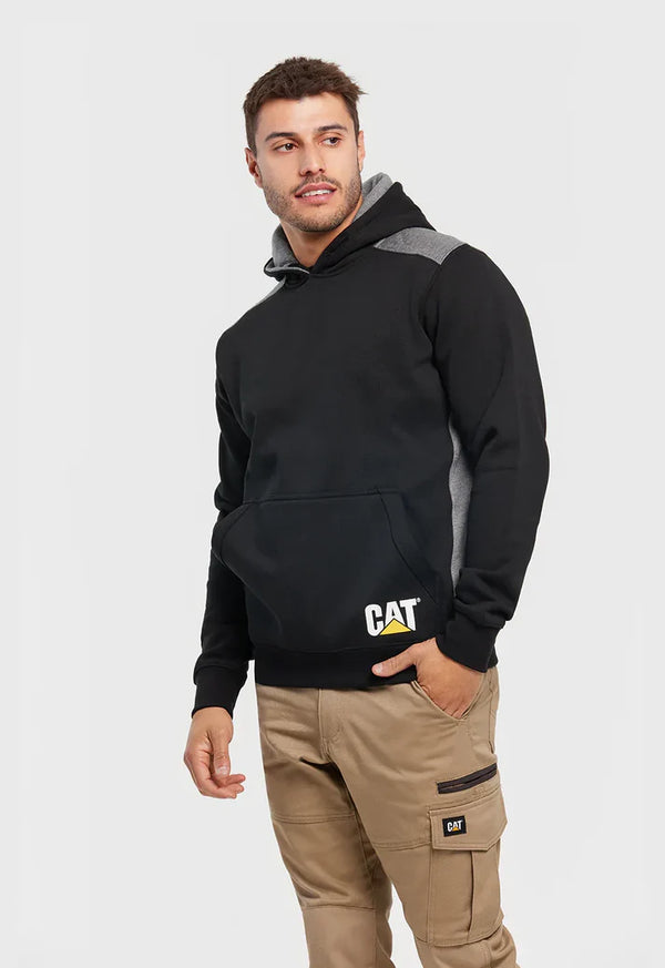CAT Logo Panel Hooded Sweatshirt