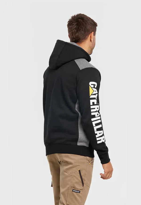 CAT Logo Panel Hooded Sweatshirt