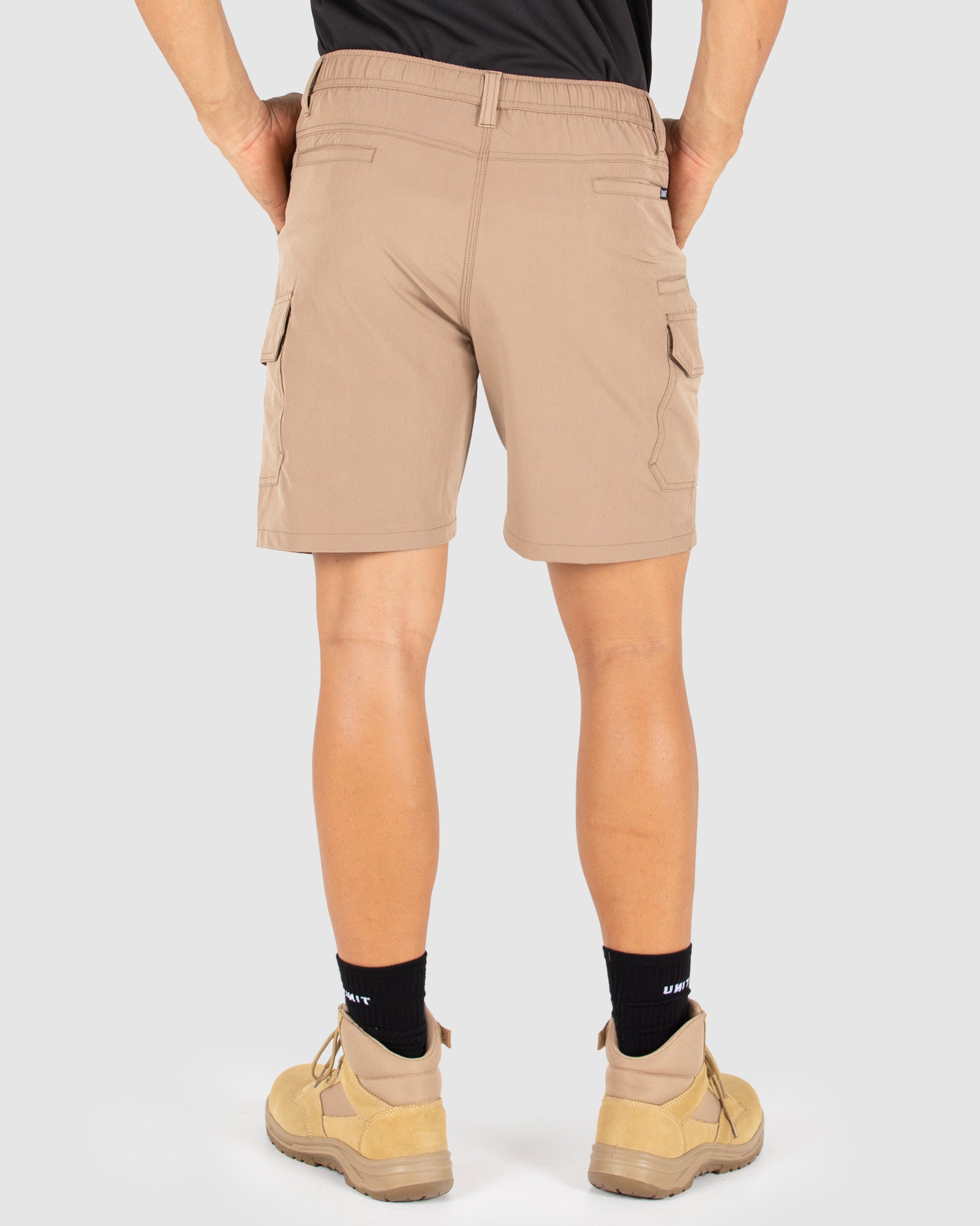 Unit Mens Flexlite Elastic Waist Utility Work Shorts