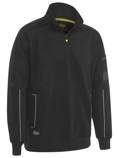 Bisley Work Fleece 1/4 Zip Pullover With Sherpa Lining