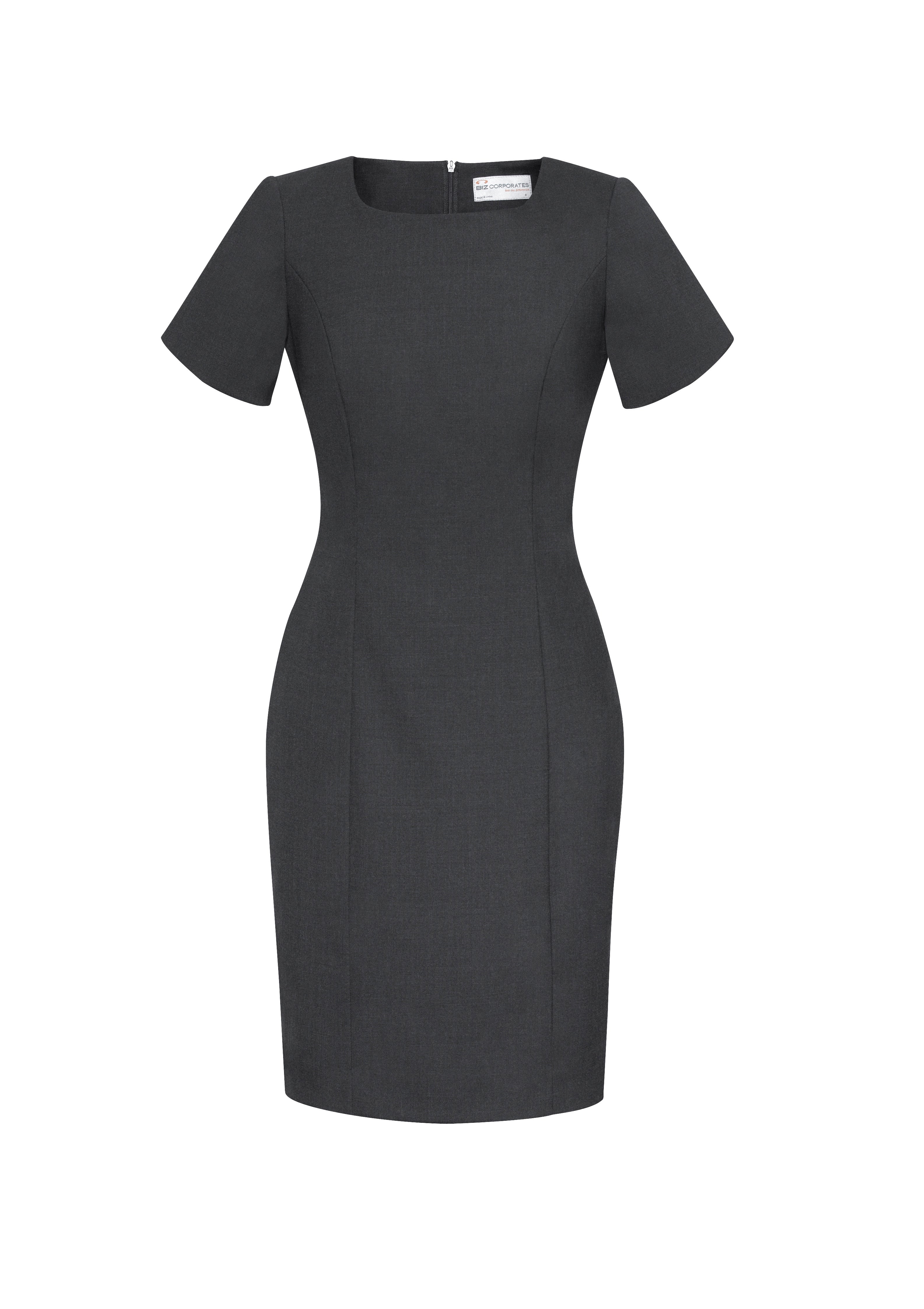 Biz Corporates Comfort Wool Stretch Ladies Short Sleeve Dress