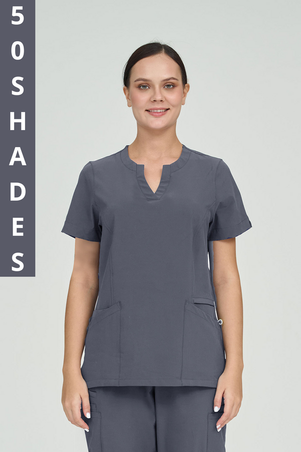 City Collection Ellen 5 Pocket Scrub Top