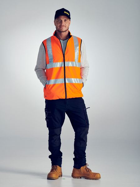 Bisley Taped Hi Vis Puffer Vest
