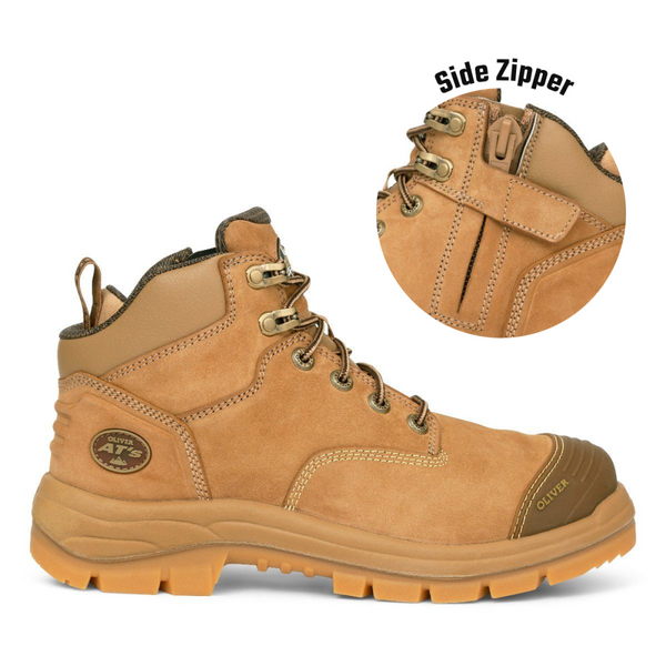 Oliver 55350z 130mm L/u Zip Steel Toe Safety Boot