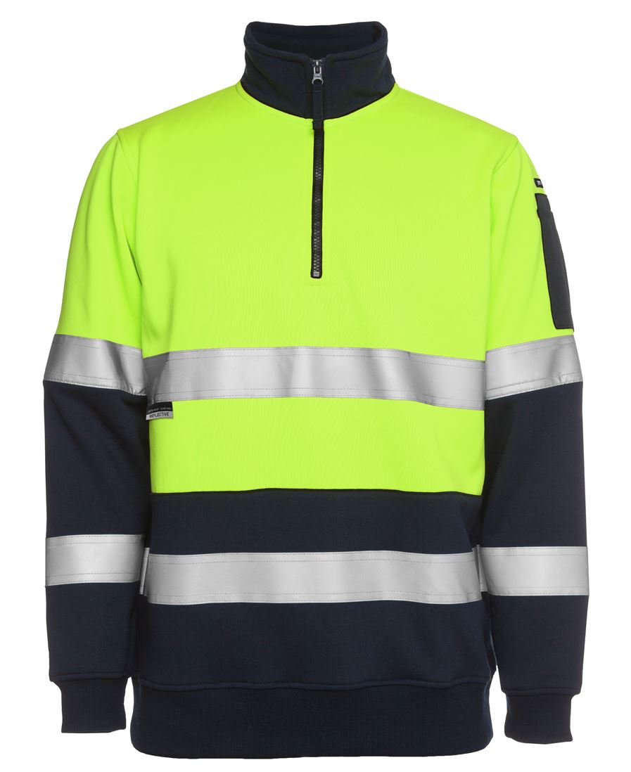 JBs 6hzfs Hi Vis Biomotion 1/2 Tape Zip Fleecy Sweat