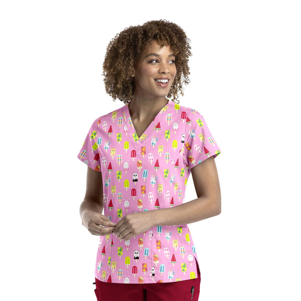 Maevn Prints Scrub Top - Sweet Summer
