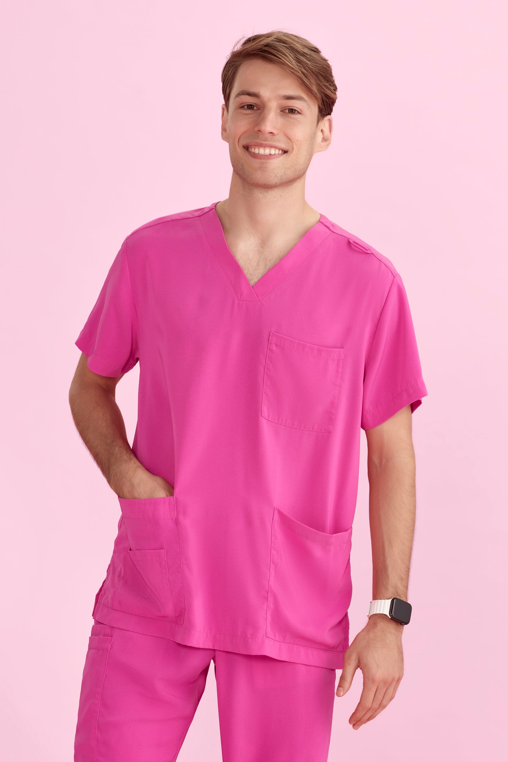 Biz Care Unisex V-neck Scrub Top NBCF Charity