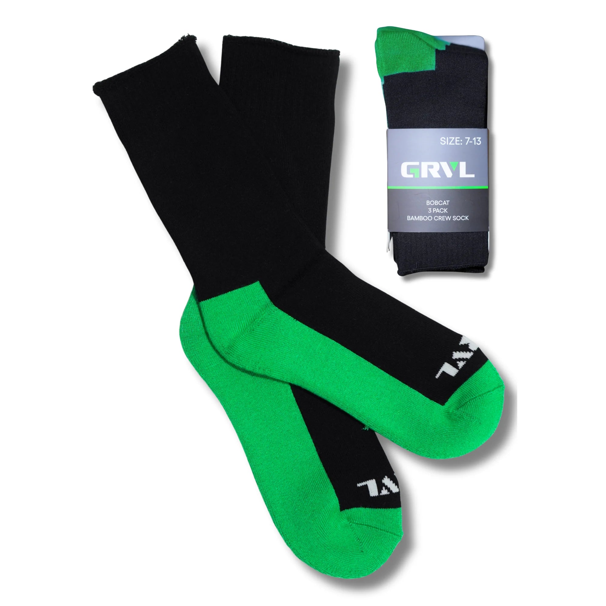 GRVL Bobcat Bamboo Work Sock 3 Pack