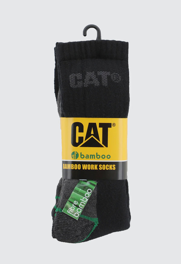 CAT Bamboo 3 Pack Work Crew Sock