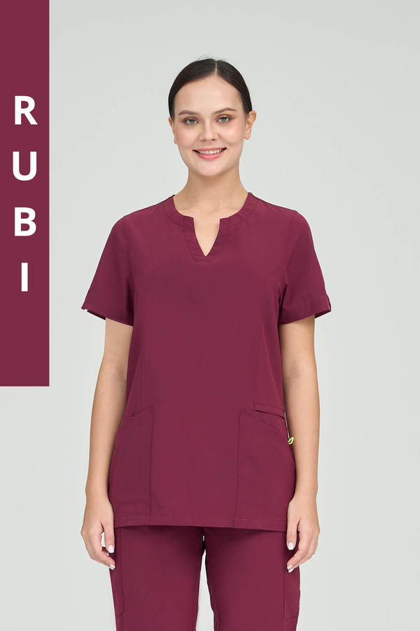 City Collection Ellen 5 Pocket Scrub Top