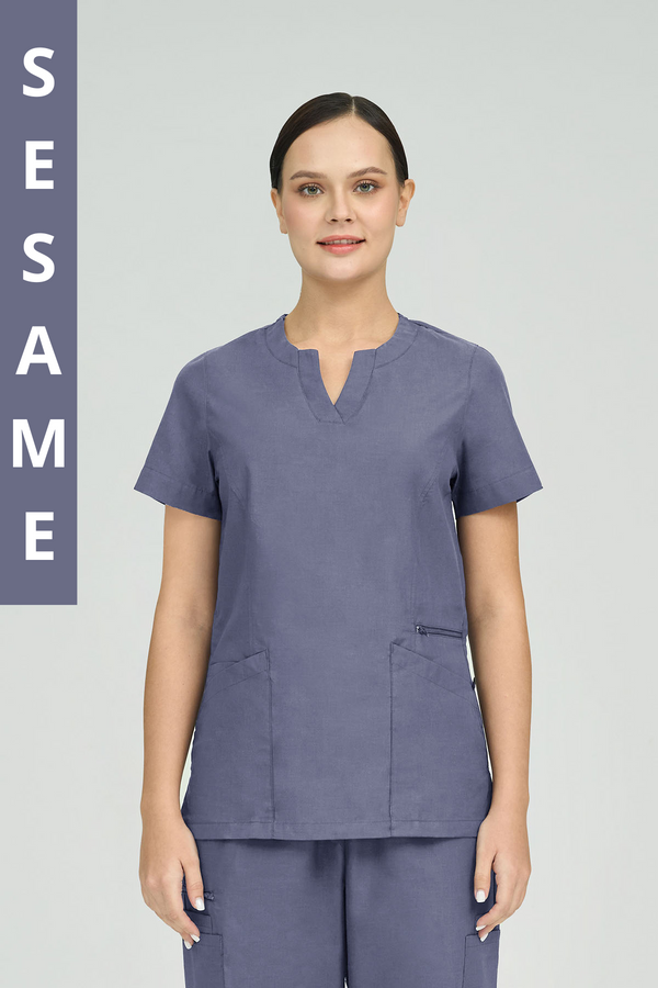 City Collection Amelia 4 Pocket Scrub Top