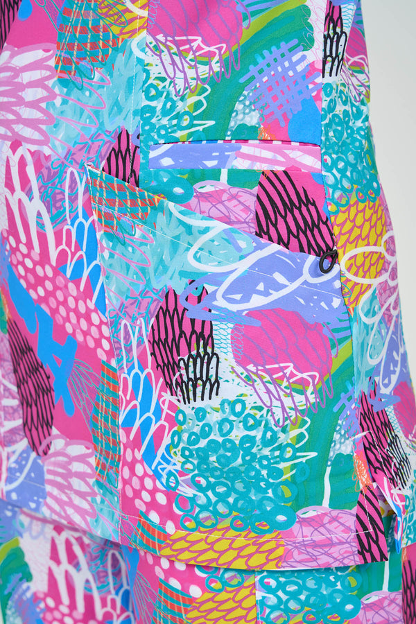 City Collection Ladies Printed Scrub Top Bunjil