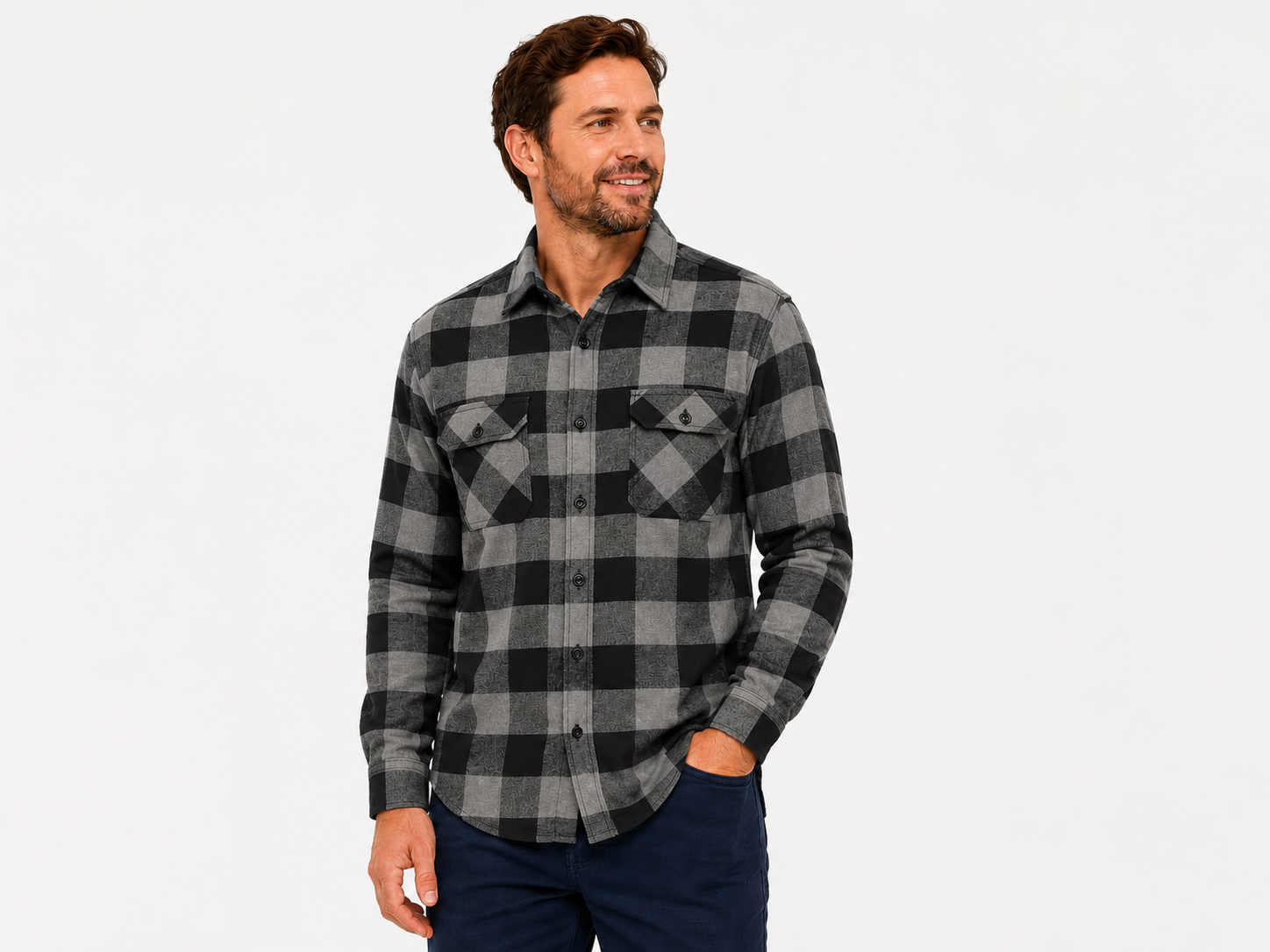 Pilbara Mens Open Front Flannelette Shirt