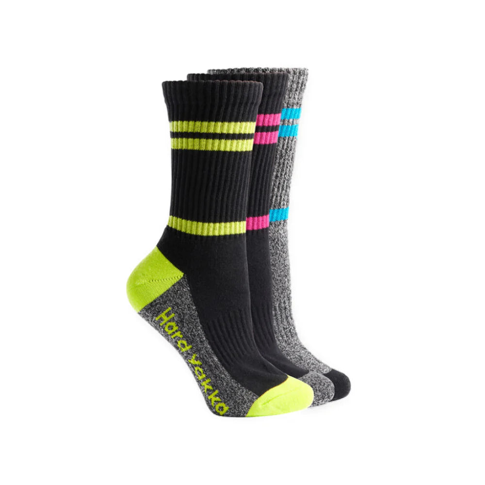 Hard Yakka Ladies Crew Work Socks 3 Pack