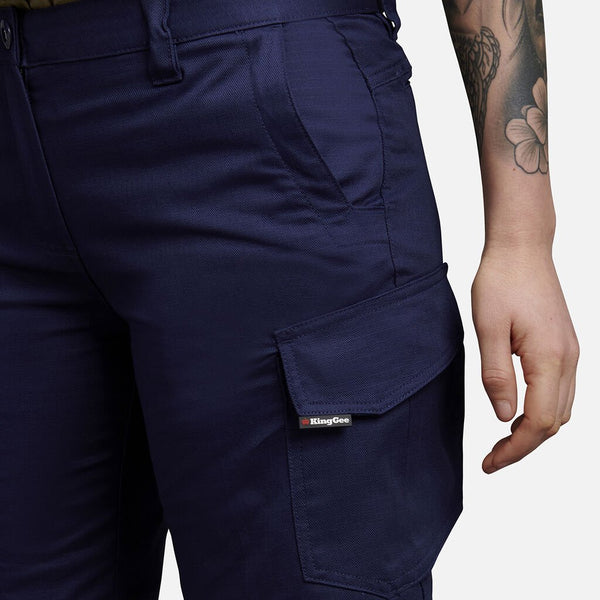 King Gee K47000 Ladies Work Cool shorts - Navy