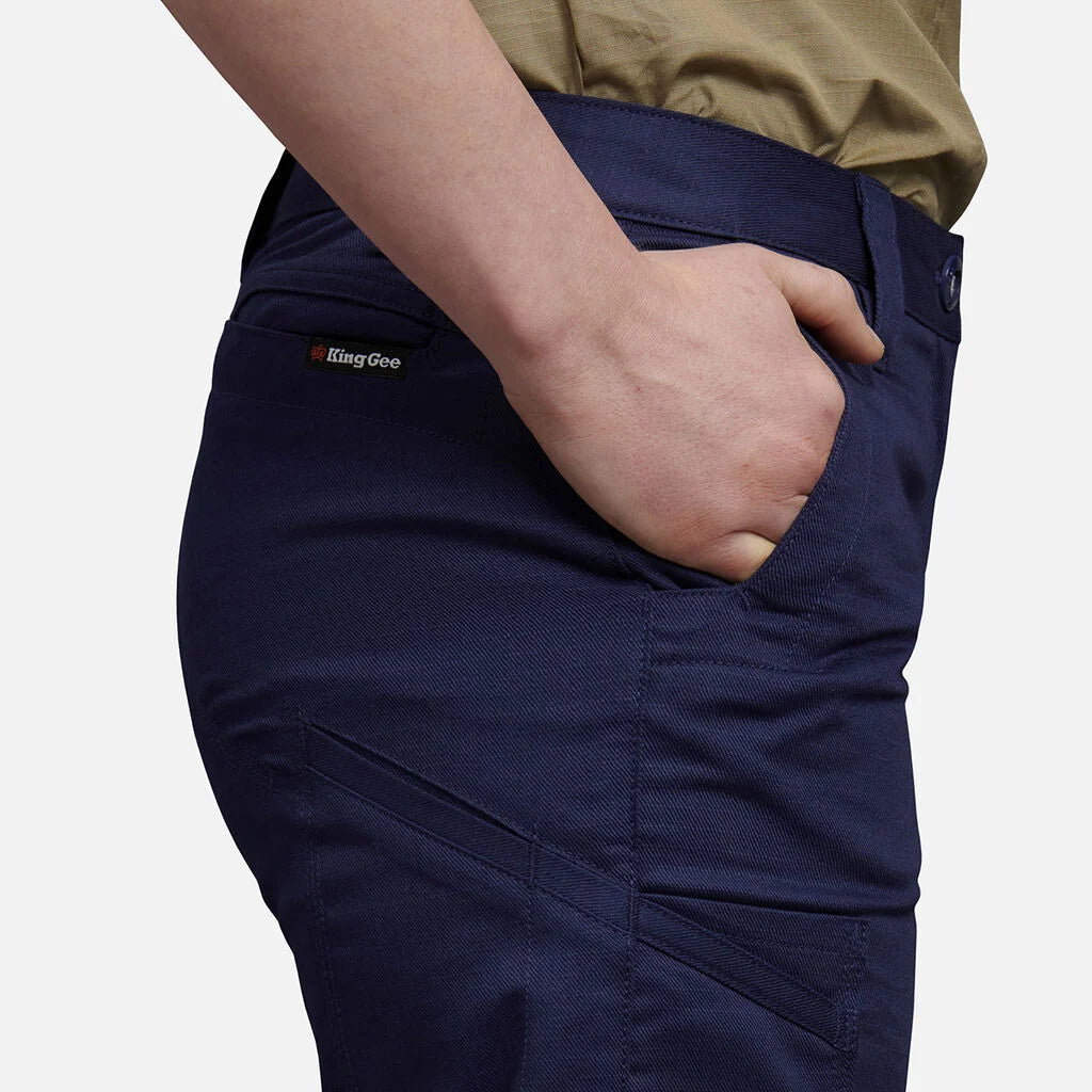 King Gee K47000 Ladies Work Cool shorts - Navy