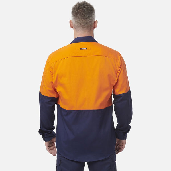 King Gee Workcool 2 Hi Vis Long Sleeve Drill Work Shirt