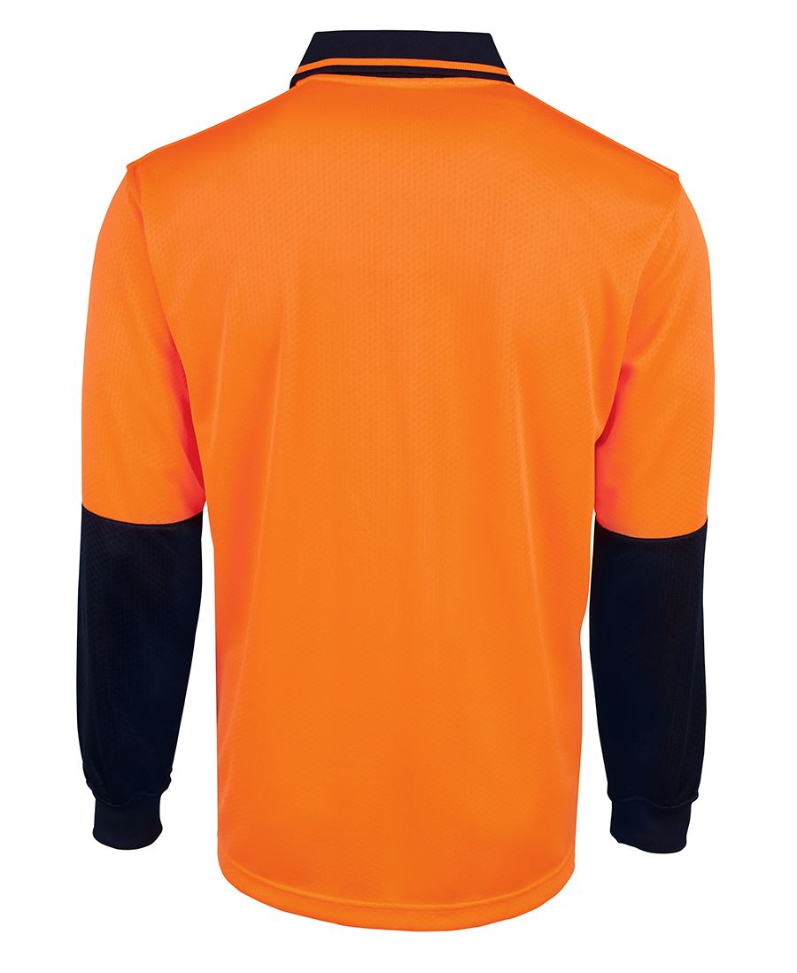 JBs 6HJNL Hi Vis Long Sleeve Jacquard Polo