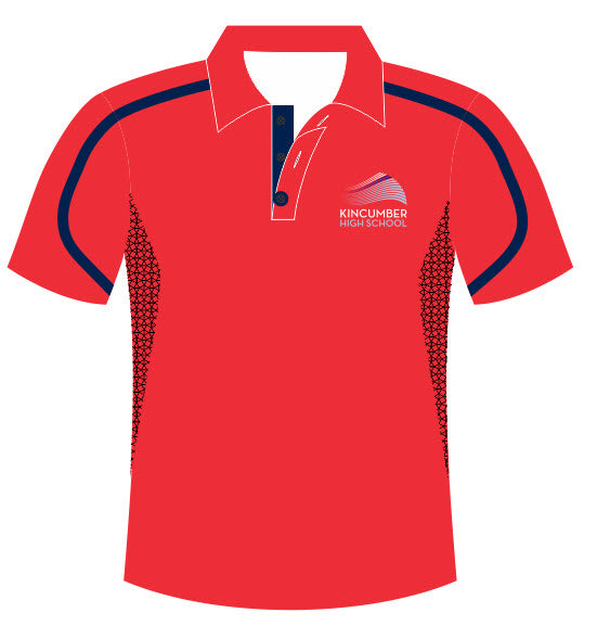 Kincumber High School PASS/SLR Sports Polo Shirt - Red