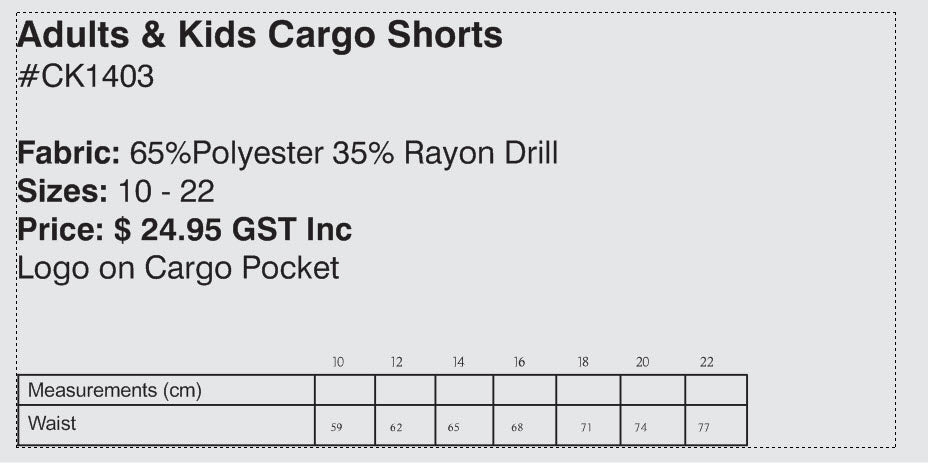 Kincumber High School Boys Cargo Shorts