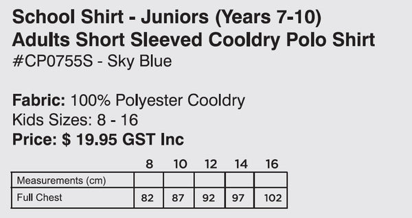 Kincumber High School Junior Polo Shirt Sizes 8-16 (Years 7-10)