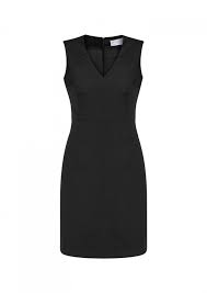 Fashion Biz 34012  Comfort Wool Stretch Womens Short Sleeve Dress - Black